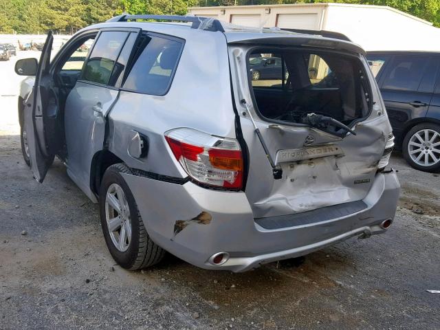 5TDKK3EH4AS009866 - 2010 TOYOTA HIGHLANDER SILVER photo 3