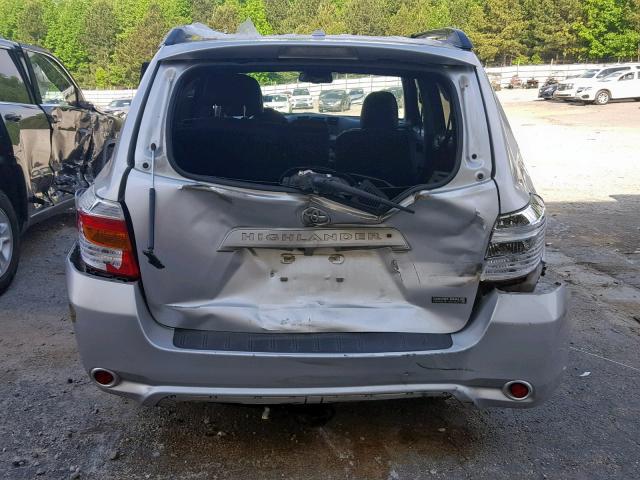 5TDKK3EH4AS009866 - 2010 TOYOTA HIGHLANDER SILVER photo 9