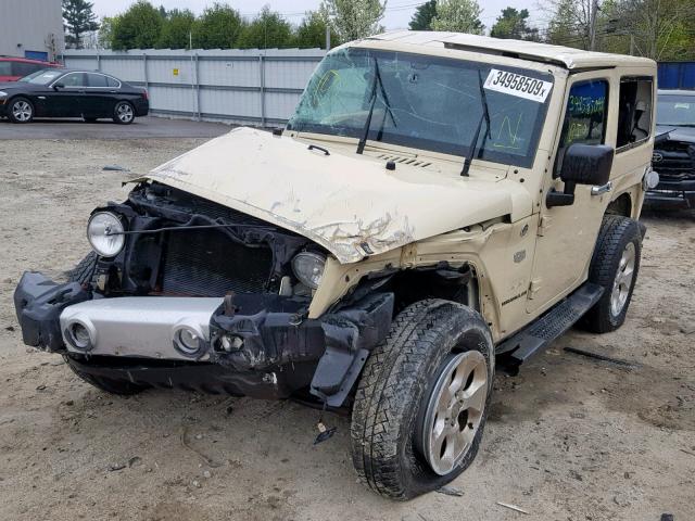 1J4GA5D1XBL516650 - 2011 JEEP WRANGLER S CREAM photo 2