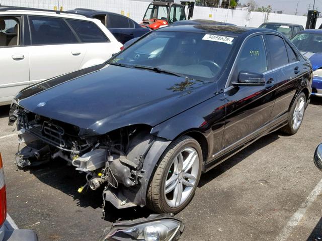 WDDGF4HB4EG156041 - 2014 MERCEDES-BENZ C 250 BLACK photo 2