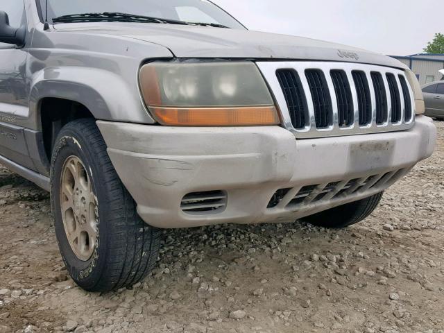 1J4GW48SXYC103277 - 2000 JEEP GRAND CHER GRAY photo 10