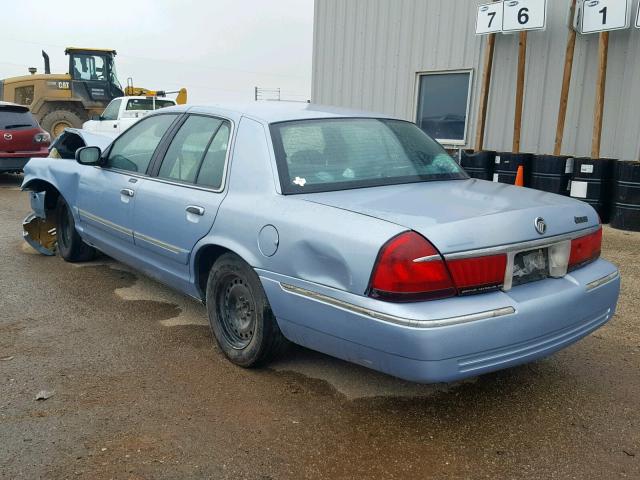 2MEFM74W1YX624830 - 2000 MERCURY GRAND MARQ BLUE photo 3