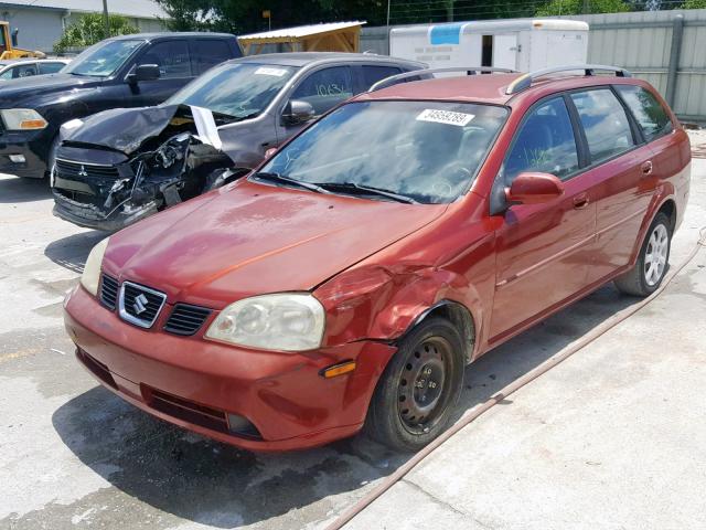 KL5JD86Z75K123096 - 2005 SUZUKI FORENZA S RED photo 2