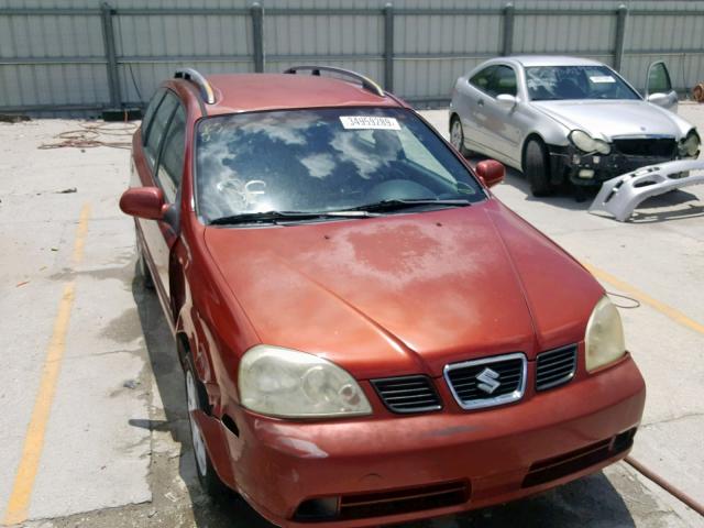 KL5JD86Z75K123096 - 2005 SUZUKI FORENZA S RED photo 9