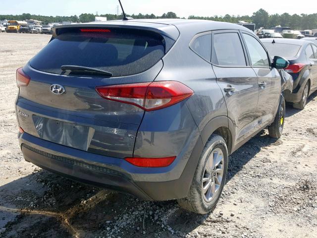 KM8J23A44HU437601 - 2017 HYUNDAI TUCSON SE GRAY photo 4