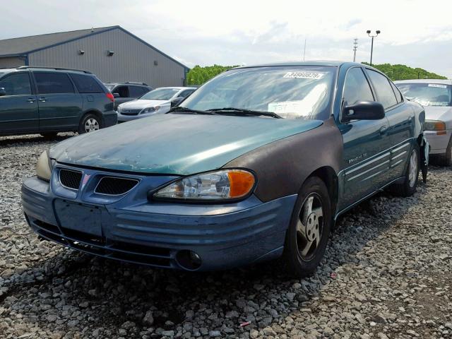 1G2NE52E4XM864702 - 1999 PONTIAC GRAND AM S GREEN photo 2