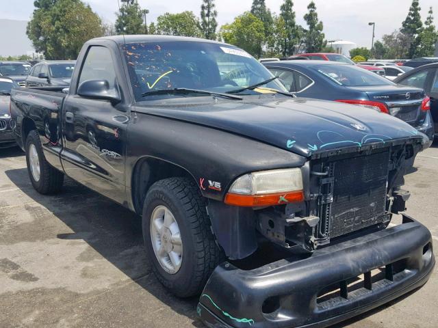 1B7FL26XXYS798590 - 2000 DODGE DAKOTA BLACK photo 1