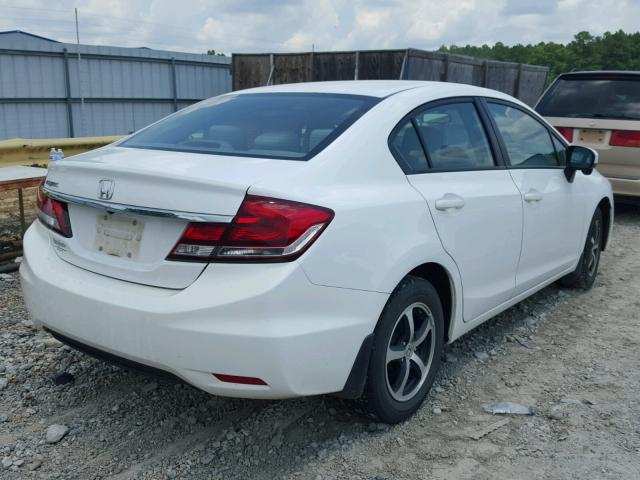 19XFB2F72FE087355 - 2015 HONDA CIVIC SE WHITE photo 4