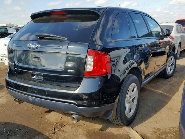 2FMDK4JC5DBB59169 - 2013 FORD EDGE SEL BLACK photo 4