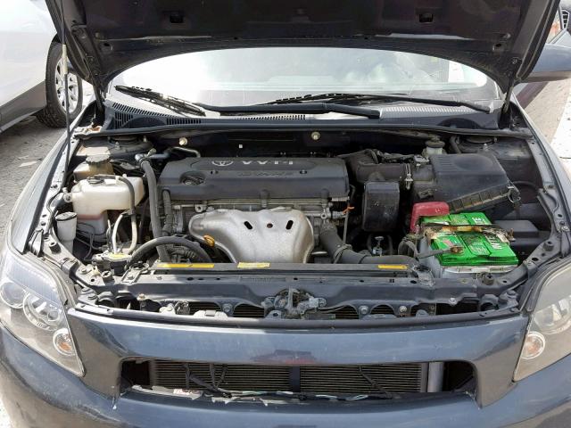 JTKDE3B75A0316485 - 2010 TOYOTA SCION TC CHARCOAL photo 7