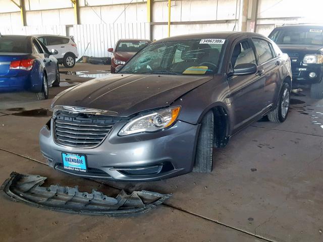 1C3CCBBBXDN765373 - 2013 CHRYSLER 200 TOURIN GRAY photo 2