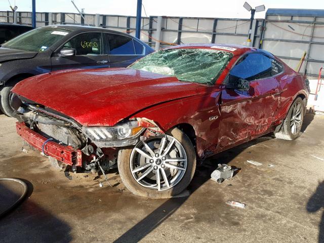 1FA6P8CF4G5246122 - 2016 FORD MUSTANG GT RED photo 2