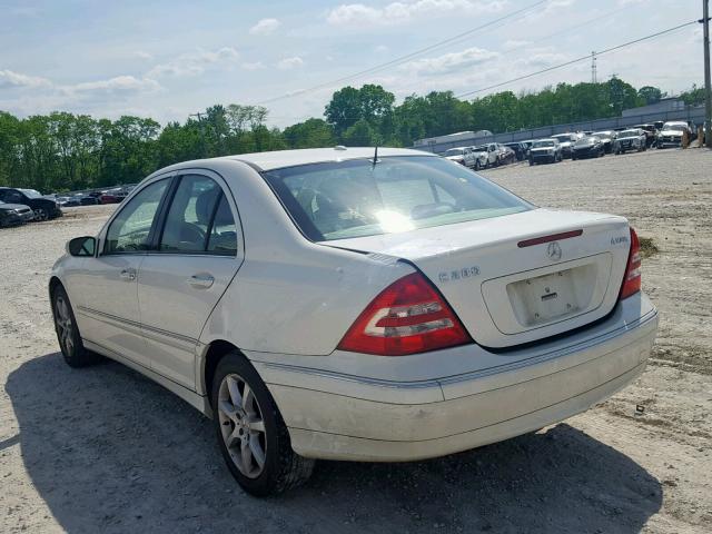 WDBRF92H57F856770 - 2007 MERCEDES-BENZ C 280 4MAT WHITE photo 3