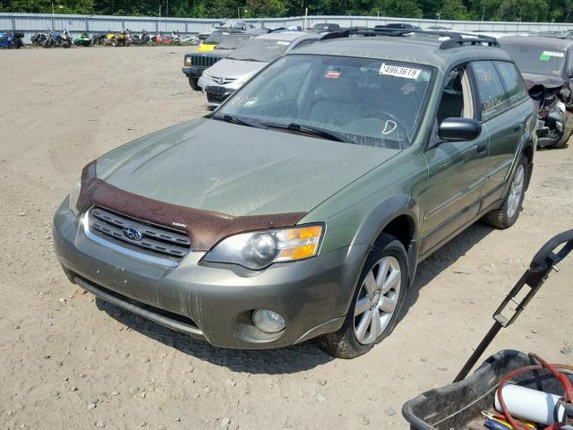 4S4BP61C557345129 - 2005 SUBARU LEGACY OUT GREEN photo 2