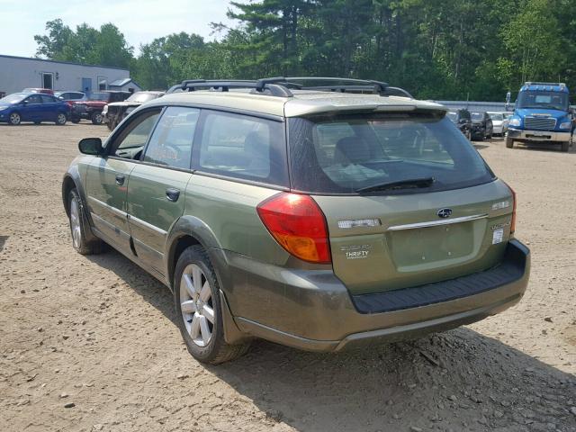 4S4BP61C557345129 - 2005 SUBARU LEGACY OUT GREEN photo 3