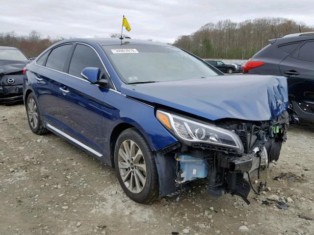 5NPE34AF9FH044114 - 2015 HYUNDAI SONATA SPO BLUE photo 1