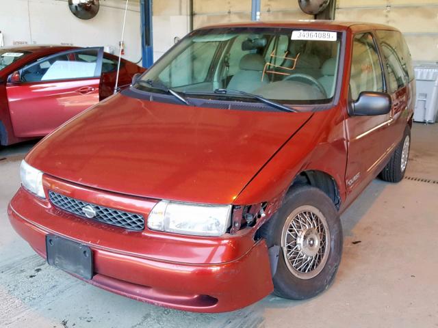 4N2DN1111VD828961 - 1997 NISSAN QUEST XE RED photo 2