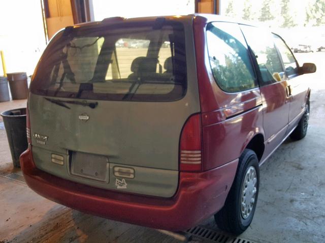 4N2DN1111VD828961 - 1997 NISSAN QUEST XE RED photo 4