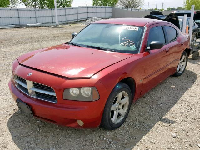 2B3KA33V19H532978 - 2009 DODGE CHARGER SX RED photo 2