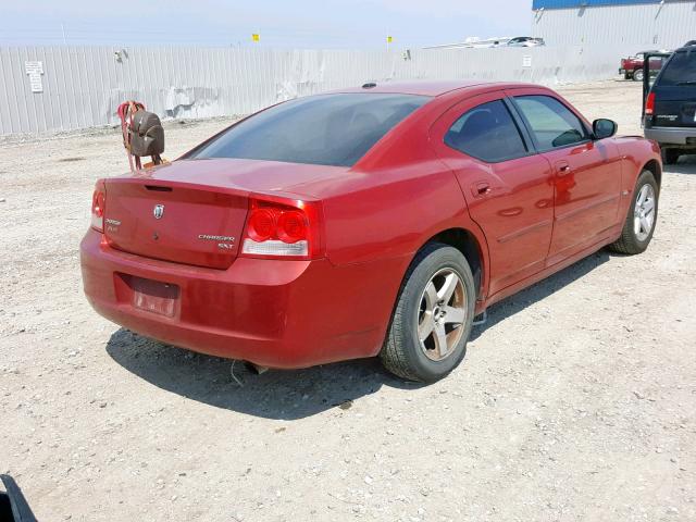 2B3KA33V19H532978 - 2009 DODGE CHARGER SX RED photo 4