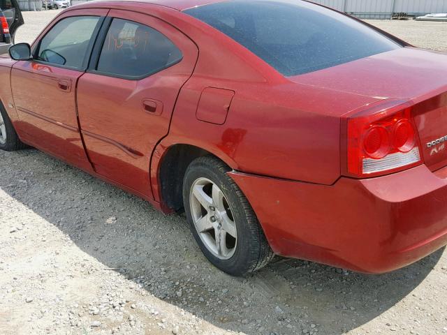 2B3KA33V19H532978 - 2009 DODGE CHARGER SX RED photo 9