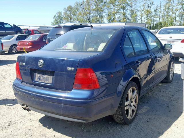 3VWSE69M92M145795 - 2002 VOLKSWAGEN JETTA GLS BLUE photo 4