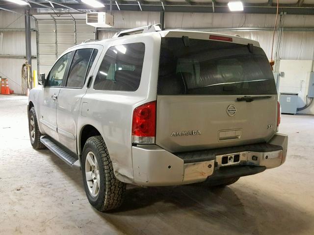 5N1AA08C47N720099 - 2007 NISSAN ARMADA SE SILVER photo 3