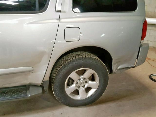 5N1AA08C47N720099 - 2007 NISSAN ARMADA SE SILVER photo 9