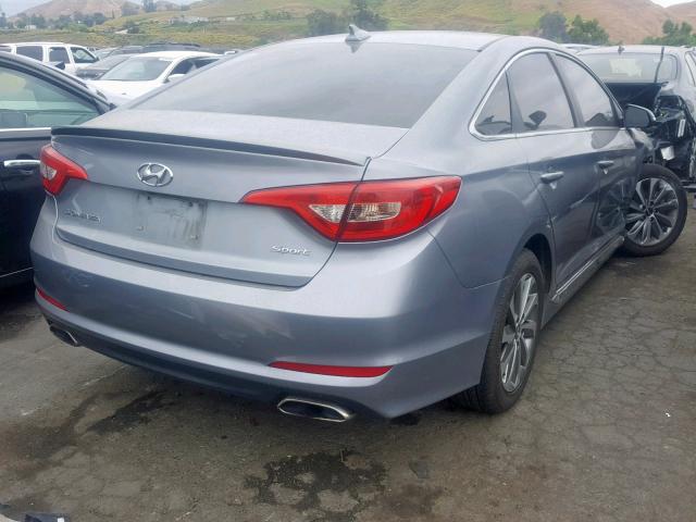 5NPE34AF8GH287723 - 2016 HYUNDAI SONATA SPO SILVER photo 4