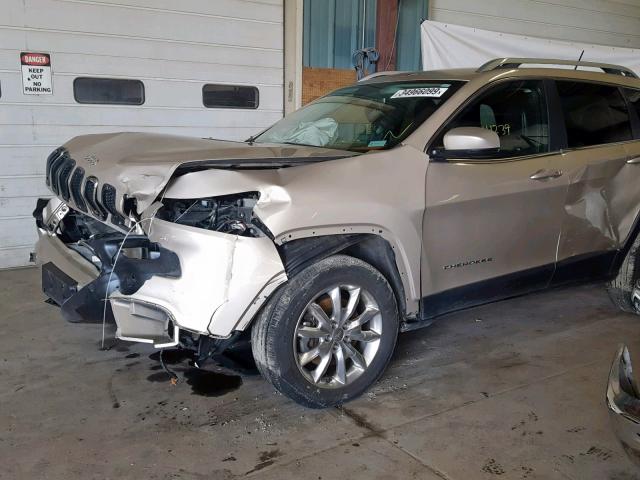 1C4PJMDB9EW219560 - 2014 JEEP CHEROKEE L TAN photo 9