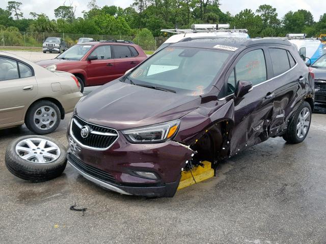 KL4CJHSM5HB203775 - 2017 BUICK ENCORE PRE BURGUNDY photo 2