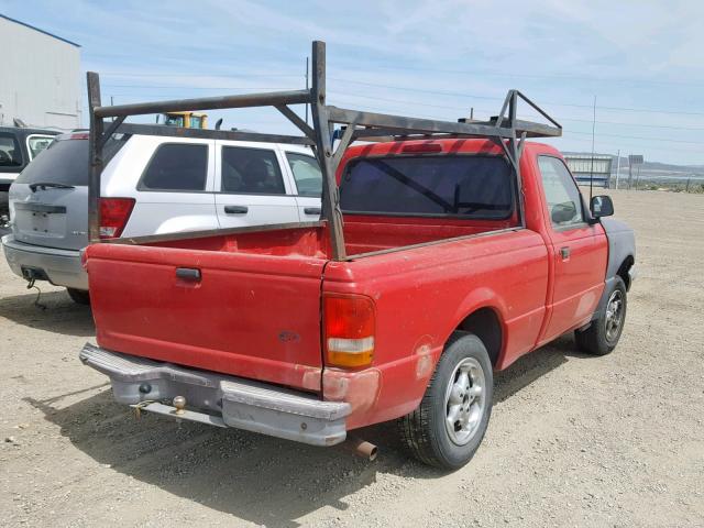 1FTCR10A7SPA71661 - 1995 FORD RANGER RED photo 4