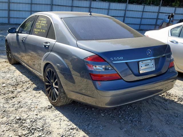 WDDNG71X67A085796 - 2007 MERCEDES-BENZ S 550 GRAY photo 3