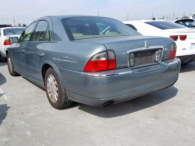 1LNHM86SX5Y630806 - 2005 LINCOLN LS GREEN photo 3