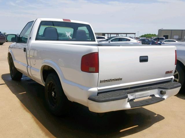 1GTCS14H638240219 - 2003 GMC SONOMA WHITE photo 3