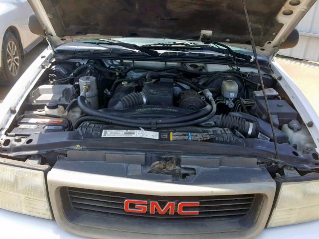 1GTCS14H638240219 - 2003 GMC SONOMA WHITE photo 7