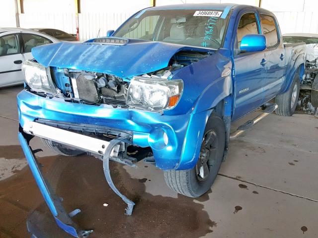 3TMKU72N69M020035 - 2009 TOYOTA TACOMA DOU BLUE photo 2