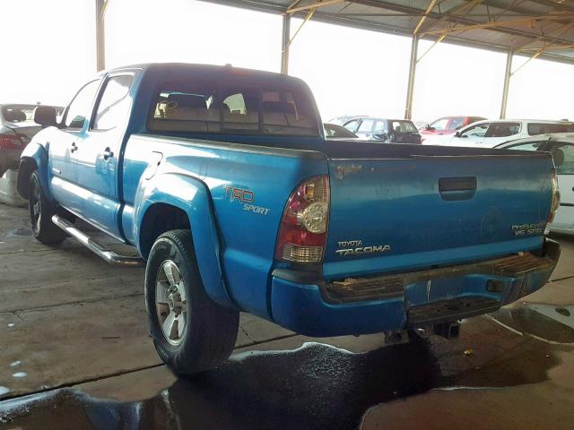 3TMKU72N69M020035 - 2009 TOYOTA TACOMA DOU BLUE photo 3