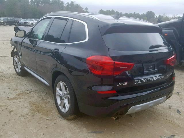 5UXTR9C55KLE15543 - 2019 BMW X3 XDRIVE3 BLACK photo 3