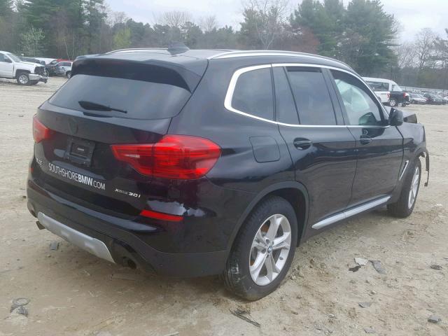 5UXTR9C55KLE15543 - 2019 BMW X3 XDRIVE3 BLACK photo 4