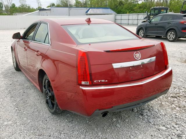 1G6DG5E5XC0117512 - 2012 CADILLAC CTS LUXURY RED photo 3