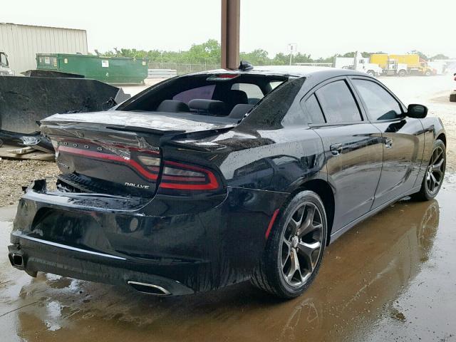 2C3CDXHG0FH924653 - 2015 DODGE CHARGER SX BLACK photo 4