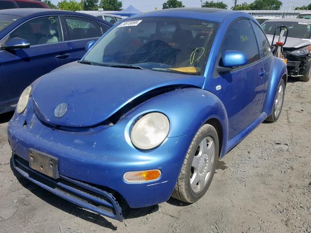 3VWBC21C8XM449001 - 1999 VOLKSWAGEN NEW BEETLE Mavi foto 2