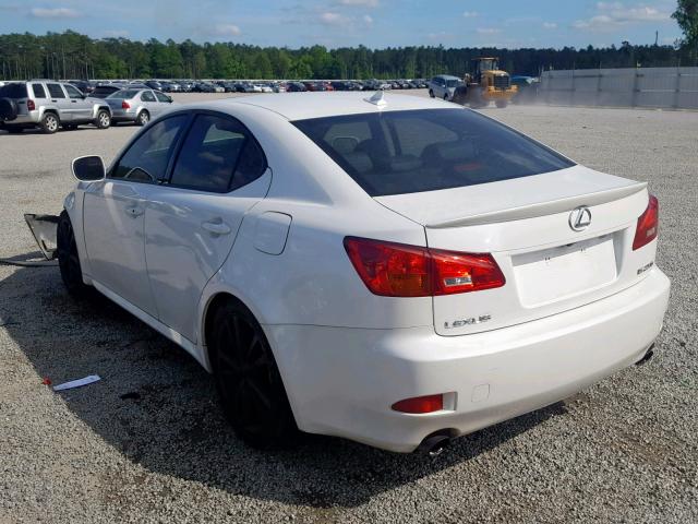 JTHBK262172055805 - 2007 LEXUS IS 250 WHITE photo 3