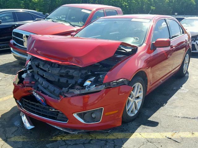 3FAHP0JG6BR245176 - 2011 FORD FUSION SEL RED photo 2