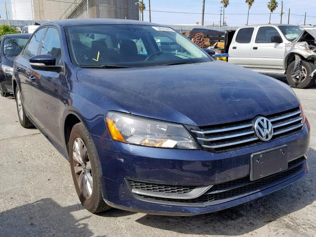 1VWAP7A35DC081791 - 2013 VOLKSWAGEN PASSAT S BLUE photo 1