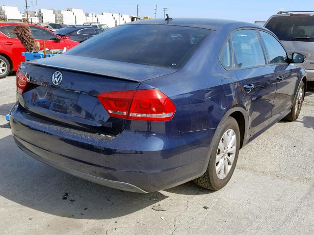 1VWAP7A35DC081791 - 2013 VOLKSWAGEN PASSAT S BLUE photo 4