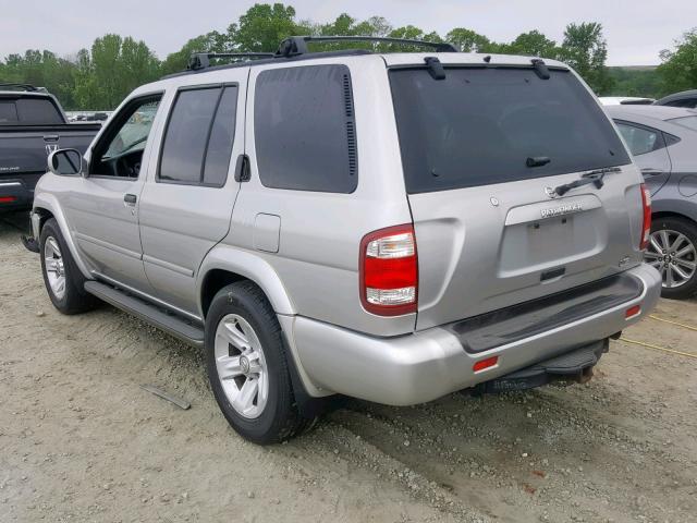 JN8DR09X82W652148 - 2002 NISSAN PATHFINDER SILVER photo 3