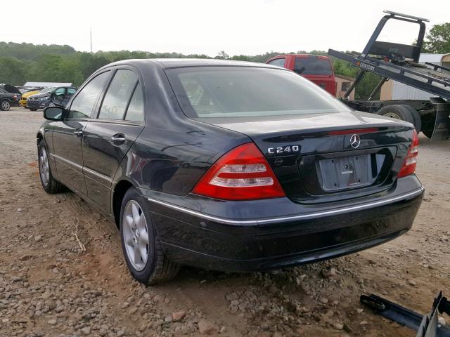 WDBRF61J63F380008 - 2003 MERCEDES-BENZ C 240 BLACK photo 3