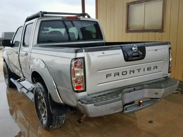 1N6ED27T44C438009 - 2004 NISSAN FRONTIER C SILVER photo 3